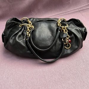 Juicy Couture black leather handbag